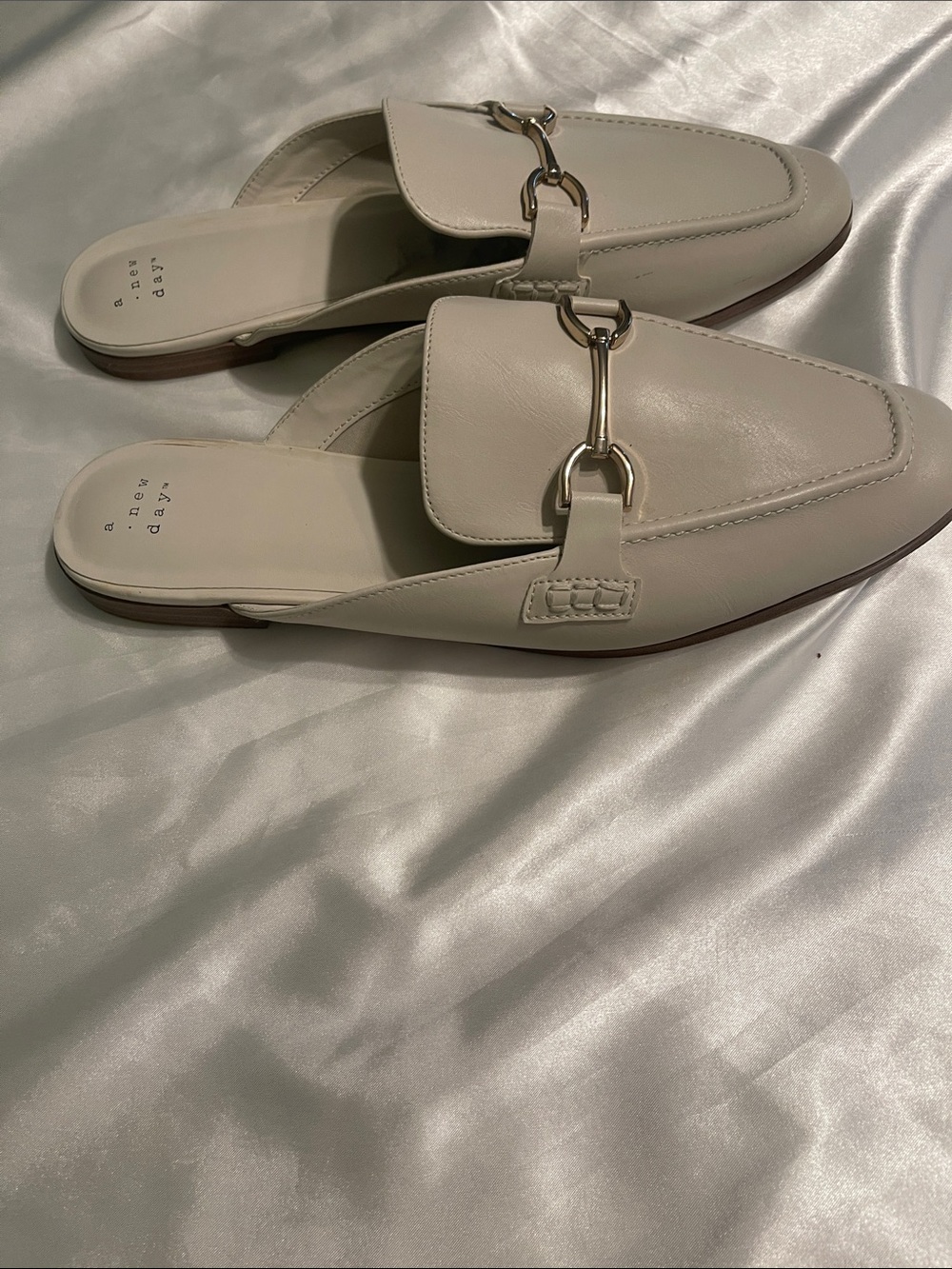 a new day Cream Faux-Leather Horsebit Mule Slides - Picture 2 of 5